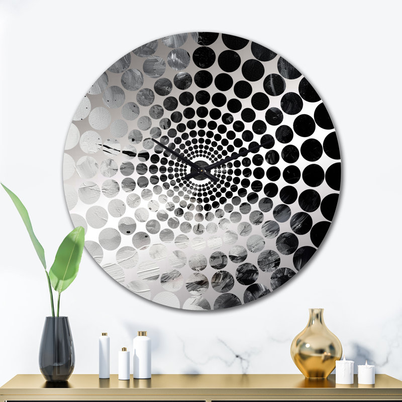 Villanelle - Horloge murale peinture abstraite, Grand
