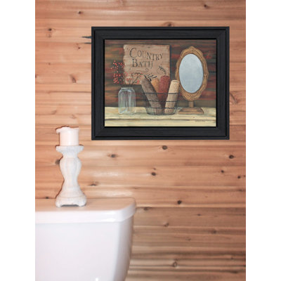"Country Bath", art mural encadré pour salon, impression murale par Pam Britton