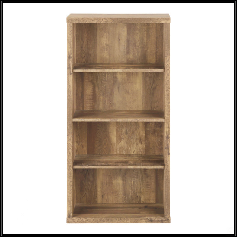 Bookshelf, Black/Gray, (4 Shelves) 47.5"H x 23.75"W x 11.75"D