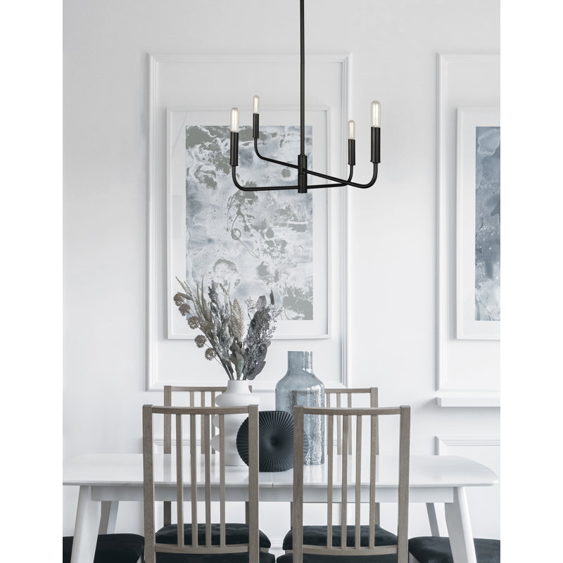 Lustre 4 lumières Tobyas - noir mat