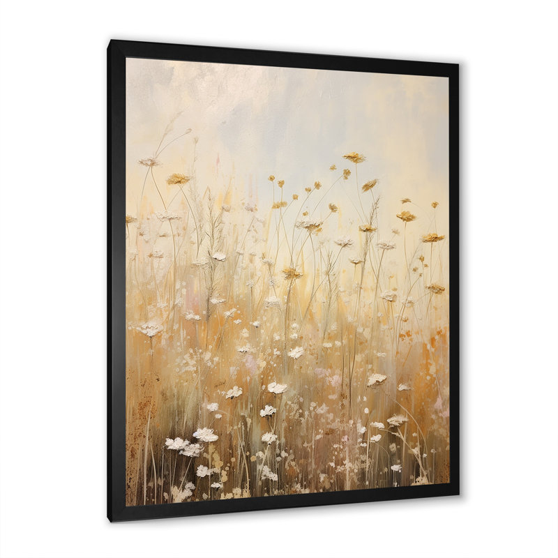 «Meadow Of Dreams V» sur toile, H 32 po x l 16 po x P 1 po, Cadre simple noir