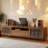 Devis 78.7" Modern TV Stand with Textured Cabinet Doors, Media Console with Adjustable/Removable Shelving, Walnut Finish