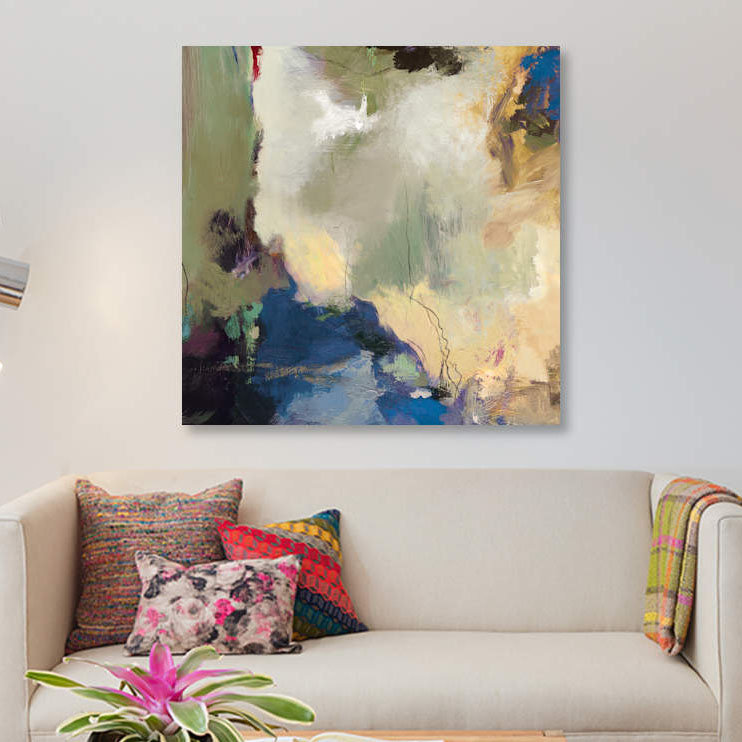 " Elegant Mess ", 37" H x 37" W x 1.5" D, Black Framed Fine Art Paper, No Mat