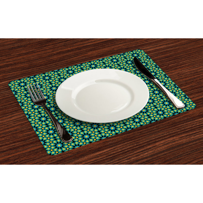 Polyester Floral Rectangle Placemat