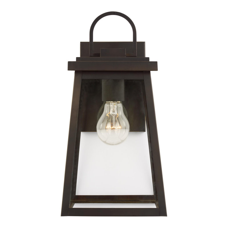 Founders 1 - Light Outdoor Wall Lantern, Antique Bronze, 14.25" H x 7" W x 8" D