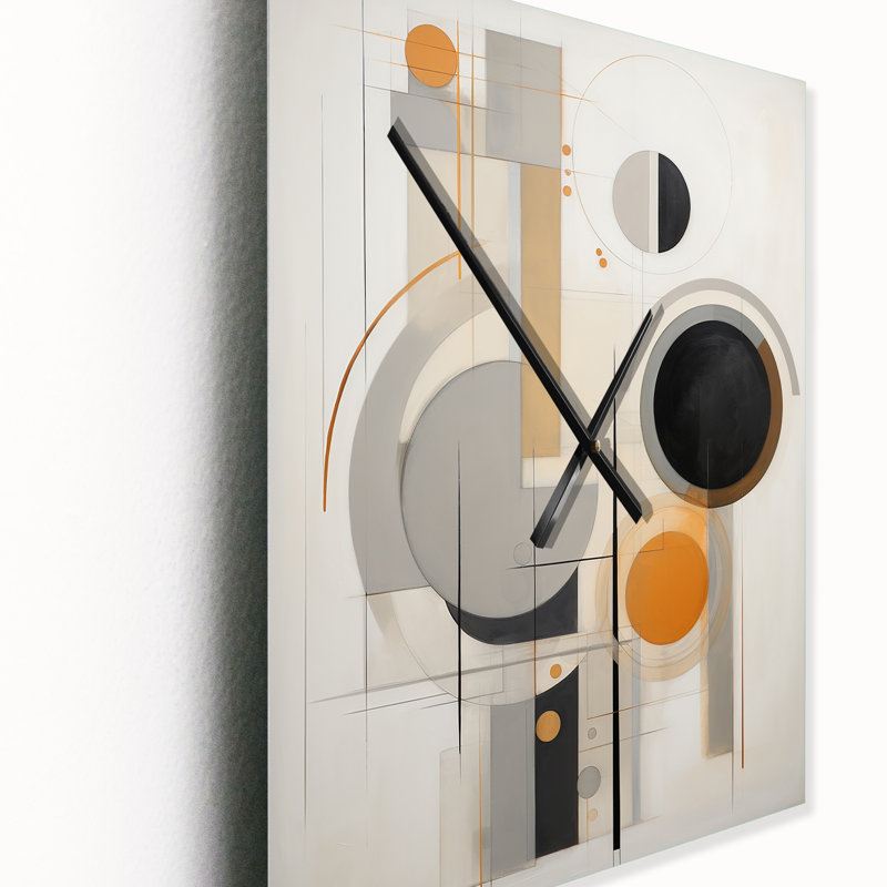 Horloge murale à énergie géométrique abstraite, H 28 po x l 12 po x P 1 po