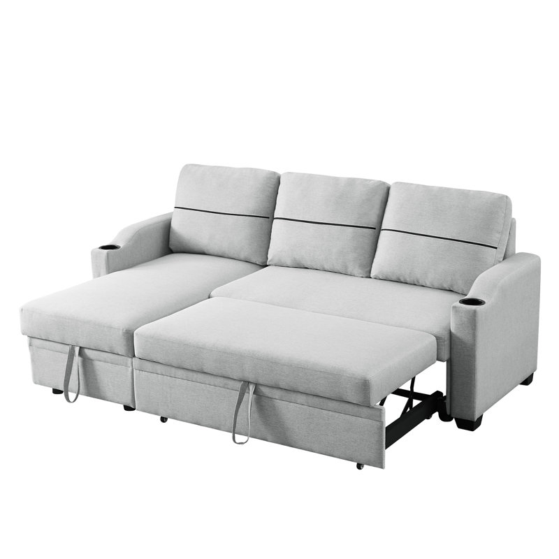 9191 Pull-Out Storage Sofa, Gray