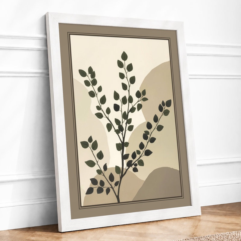 Forms Botanical - Framed Print, A3 - 42.0 x 29.7 cm, White