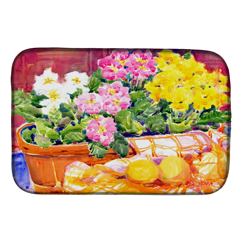 Tapis de séchage primroses fleur-
