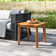 Avalon Square Eucalyptus Outdoor Side Table