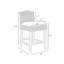 Tabouret revêtu de rotin et de bois massif Kogan, H 25 po-76199420