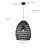 1-Light Outdoor Wicker Rattan Pendant-2064047593