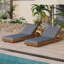 Chaise longue d'extérieur avec dossier réglable à 6 positions, bois d'acacia massif-1334019689