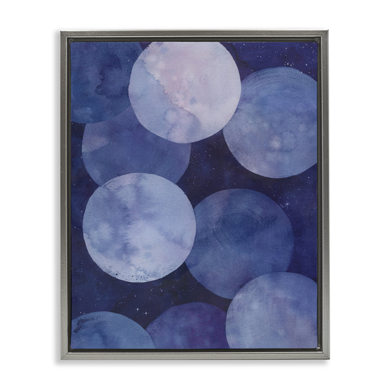Toile flottante mauve par Grace Popp, Cadre flottant gris lustré, H 31 po x l 25 po