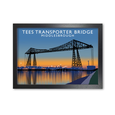 Tees Transporter Bridge Middlesbrough by Richard O'Neill - Single Picture Frame Print