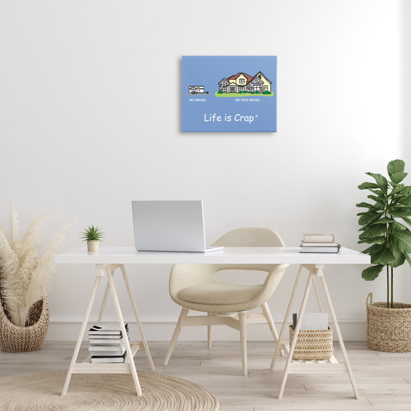 «Funny My House», art mural sur toile par LIC, H 16 po x l 20 po