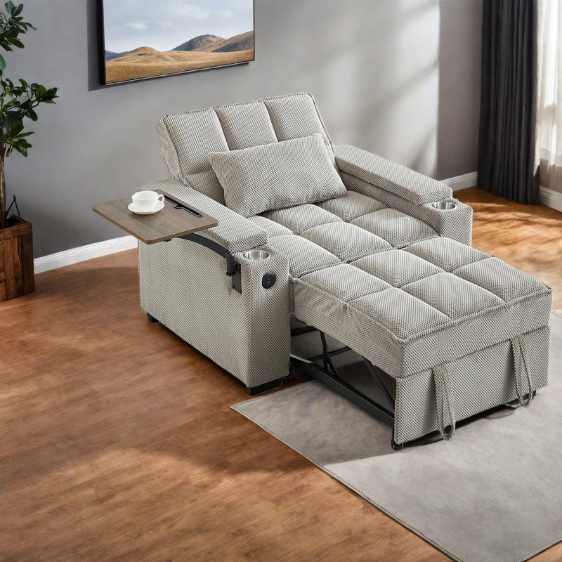 Canapés multifonctionnels avec rangement, canapé-lit moderne en tissu kaki pour la maison