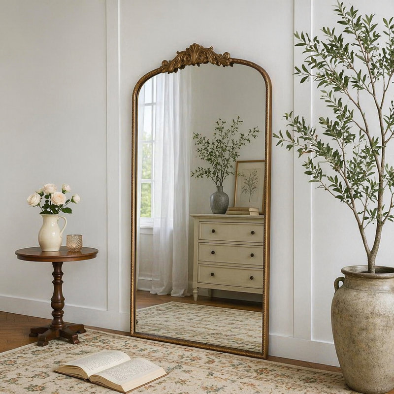 Miroir pleine grandeur, Doré