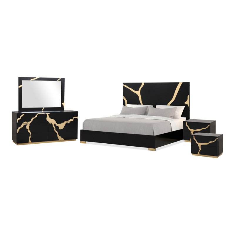 Ensemble de chambre à coucher 5 pièces Heckstall, Grand