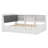 Full Size Wooden Storage Daybed Frame, Modern Platform Bed With Trundle & Flip Headboard & Shelves,Full Floor-Bed W/Upholstered Headboard&Storage, No Box Spring Needed-1197871939