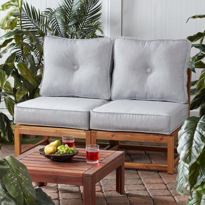 Sunbrella 4-Piece Deep Seat Cushion Set, Granite