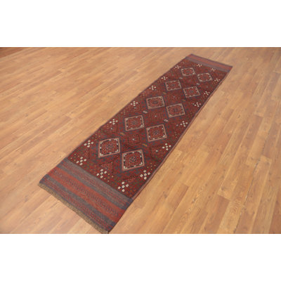 Geometric Traditional Afghan Runner Rug 2x8