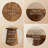 Modern Round Nesting Coffee Table Set of 2 - Farmhouse Wooden Drum Accent Tables for Small Spaces-584171346
