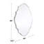 Miroir d'appoint mural biseauté festonné sans cadre-580284902