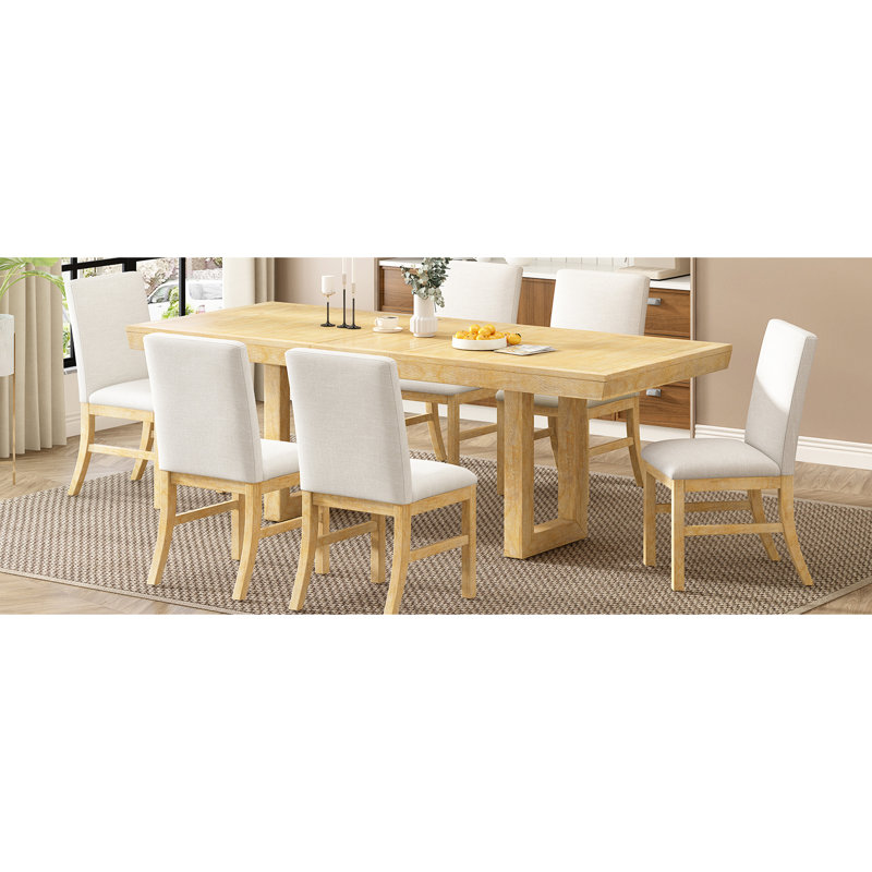 7 tables de salle à manger en bois d'hévéa - table extensible 12 po à rallonge en forme de papillon
