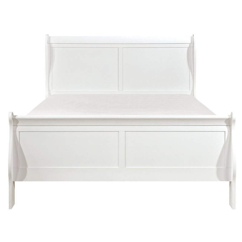 Lit classique blanc avec lit double et tête de lit classique, Lit double, Blanc