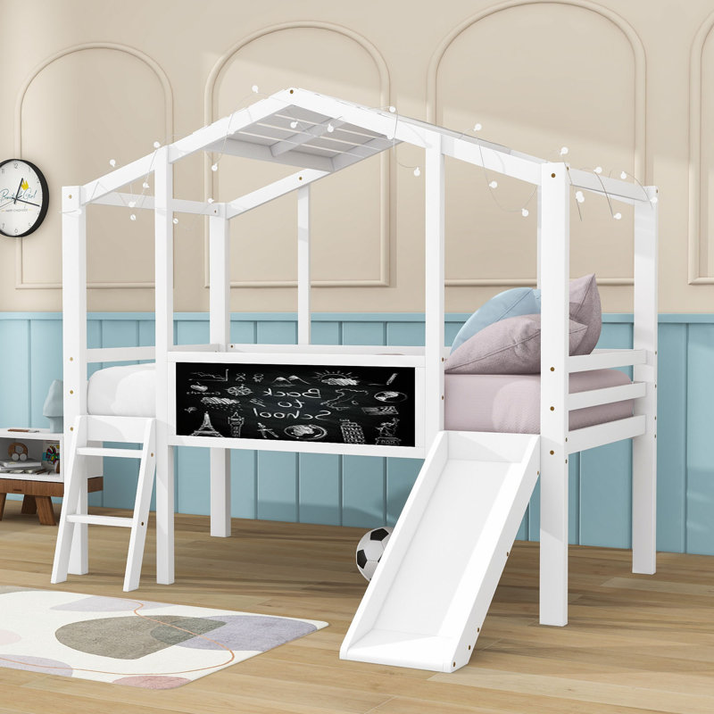 Lit mezzanine simple Emraan par Harper Orchard, Blanc