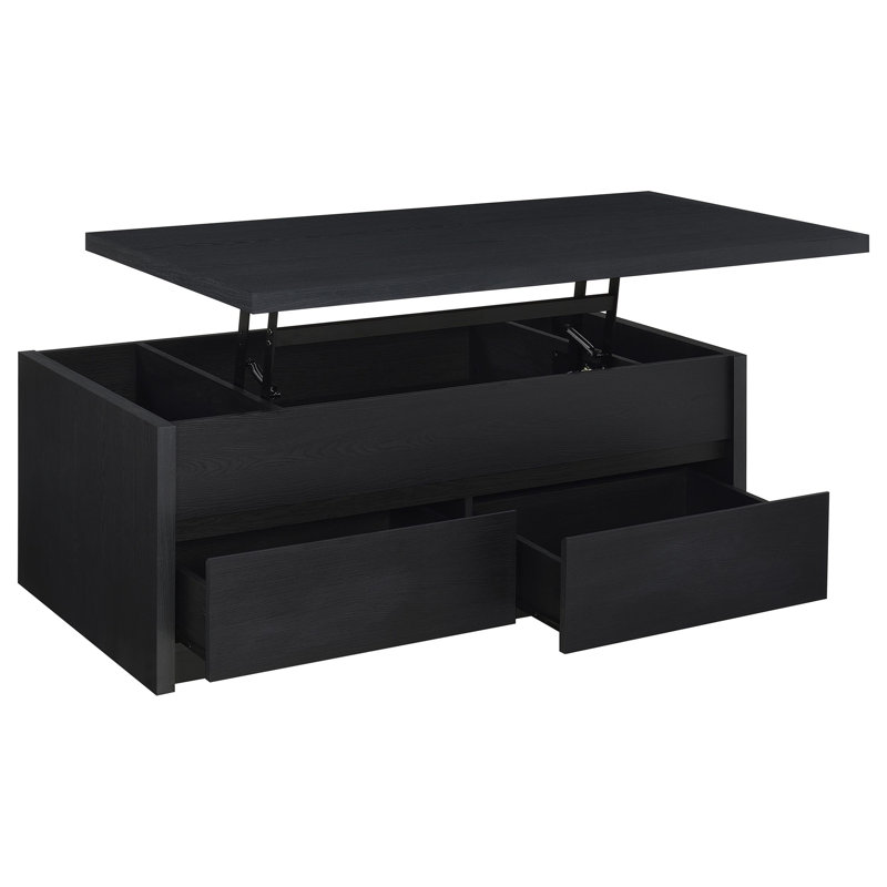 Ensemble de tables basses à plateau relevable noir Canyon 2 pièces (seulement avec table basse)