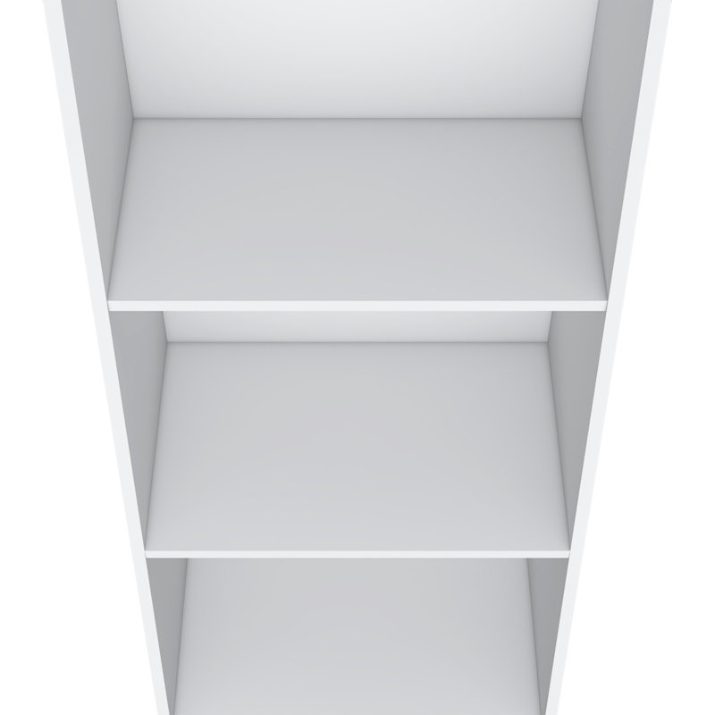 Bibliothèque échelle 47 "haute à trois niveaux - blanc