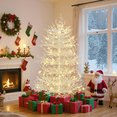 Sapin de Noël artificiel avec lumières DEL chaudes