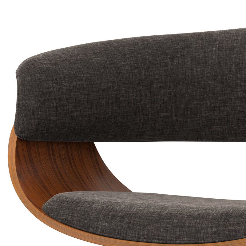 Sheldon - Adjustable Swivel Bar Stool, Linen-Dark Gray
