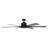 Breezelite Modern 65" Matte Black LED Downrod Ceiling Fan