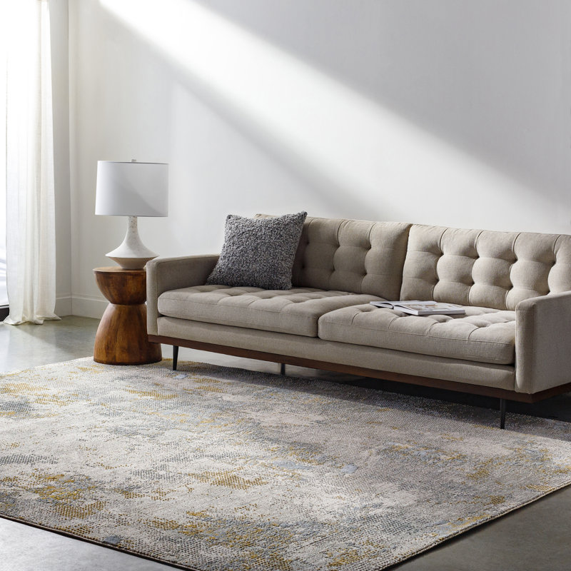 Ada Abstract Gray Area Rug, Rectangle 8' x 10'