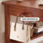 Bureau rectangulaire à 3 tiroirs en bois massif brun noisette-328028326