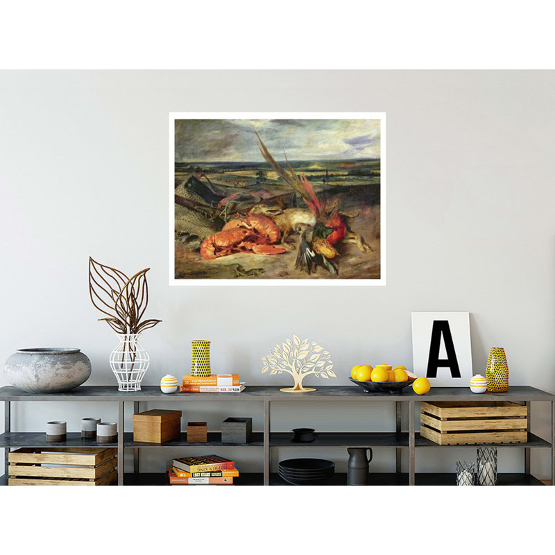 «Still Life with Lobsters» par Eugène Delacroix - Impression giclée, H 32 po x l 40 po