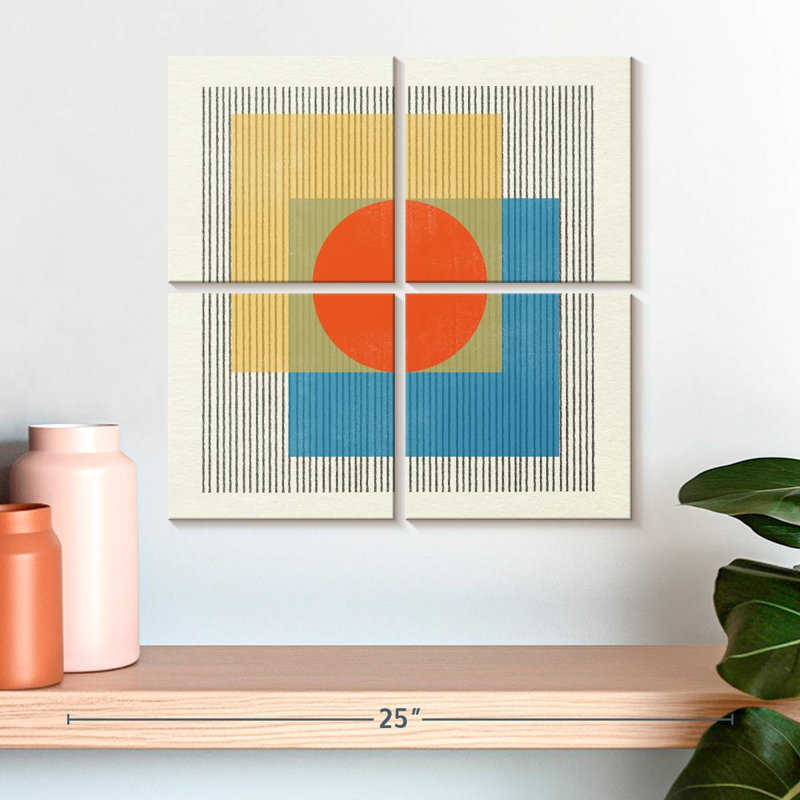 Objet moderne Mid-Century n ° 3, H 18 po x l 18 po