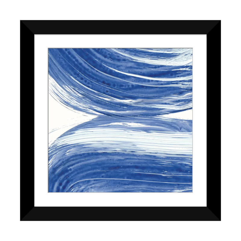 « tourbillon ii », impression sur toile, Blanc, Papier d'art encadré noir, H 24 po x l 24 po x P 1 po