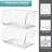 Sorbus 2 Pack Small Clear Open Front Stackable Kitchen and Fridge Storage Bins