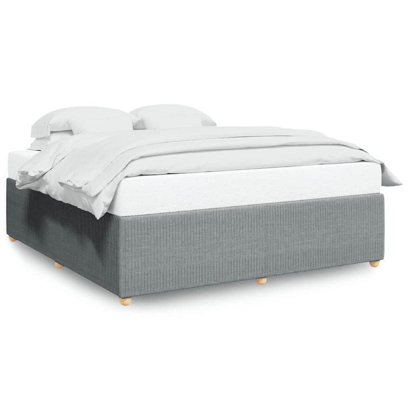 Structure de lit Latitude Run® sans tissu pour matelas, Gris clair, Très grand californien