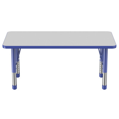Rectangle T-Mold Adjustable Height Activity Table with Chunky Legs