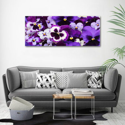Pansies 1 Piece Wrapped Canvas Wall Art