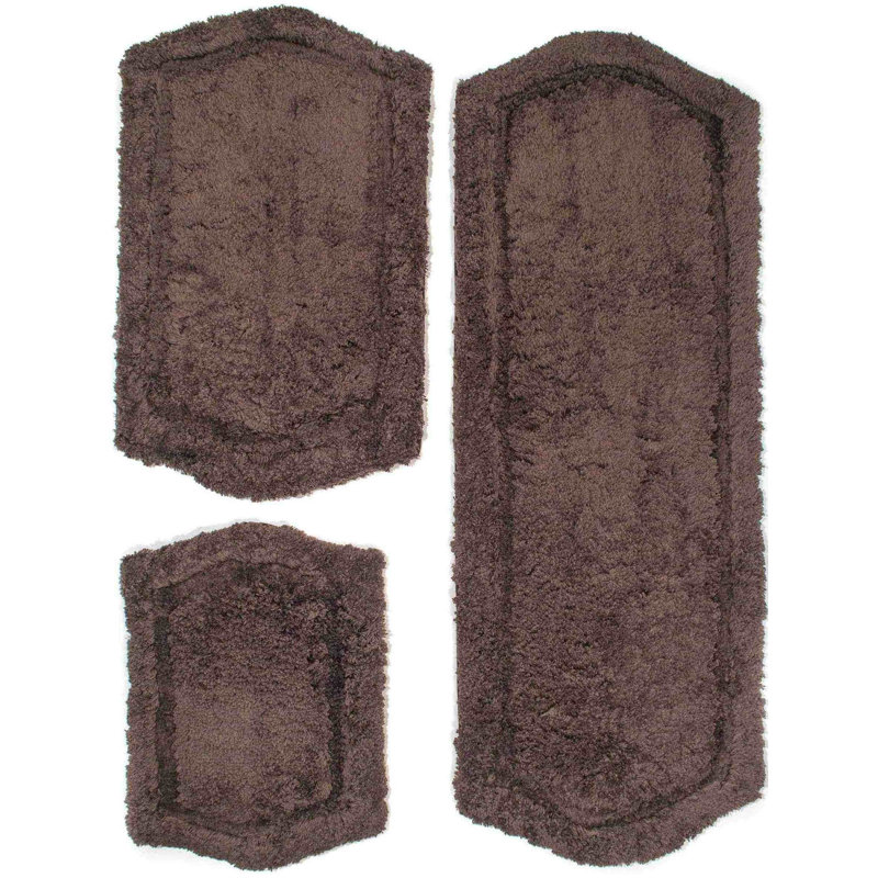 Ensemble de tapis pour salle de bain Joni, Chocolat