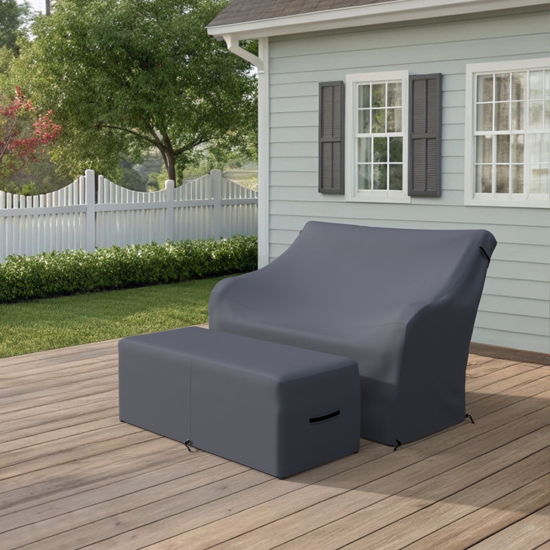 Valierius Adjustable Outdoor Wicker Patio Daybed And Ottoman Outdoor Furniture Covers