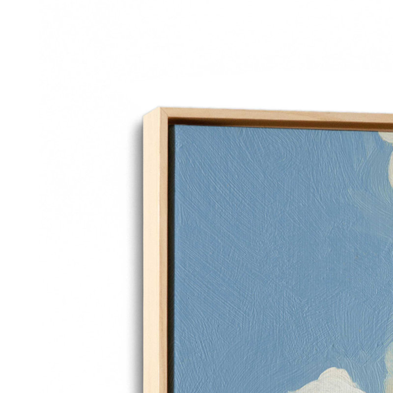 «Calm Clouds in the Breeze», ensemble de 2, H 37 po x l 50 po, Cadre américain en érable flottant