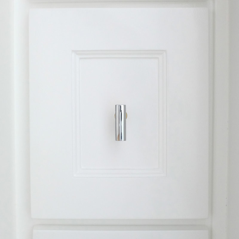 Poignée barre Mod 1 3/4 "deux tons, Chrome poli / laiton satiné