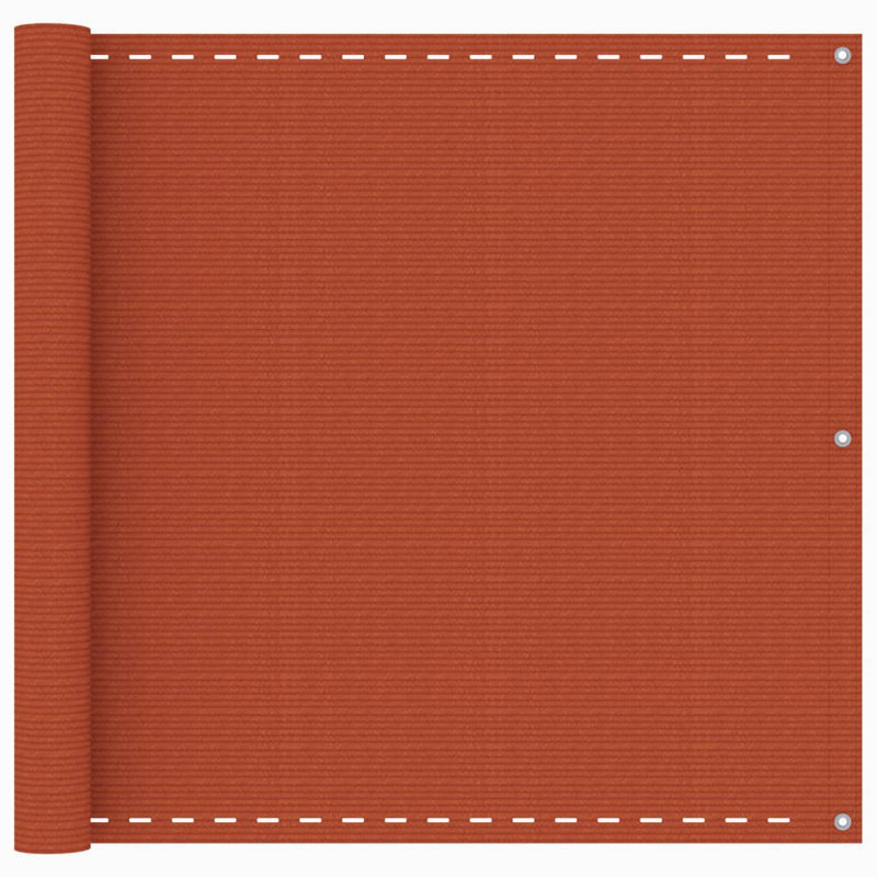 Écran de balcon en PEHD Vidaxl, Orange, L 157,5 po x P 35,4 po